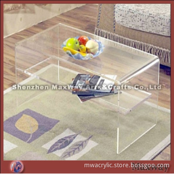 Square transparent acrylic/perspex dining-table